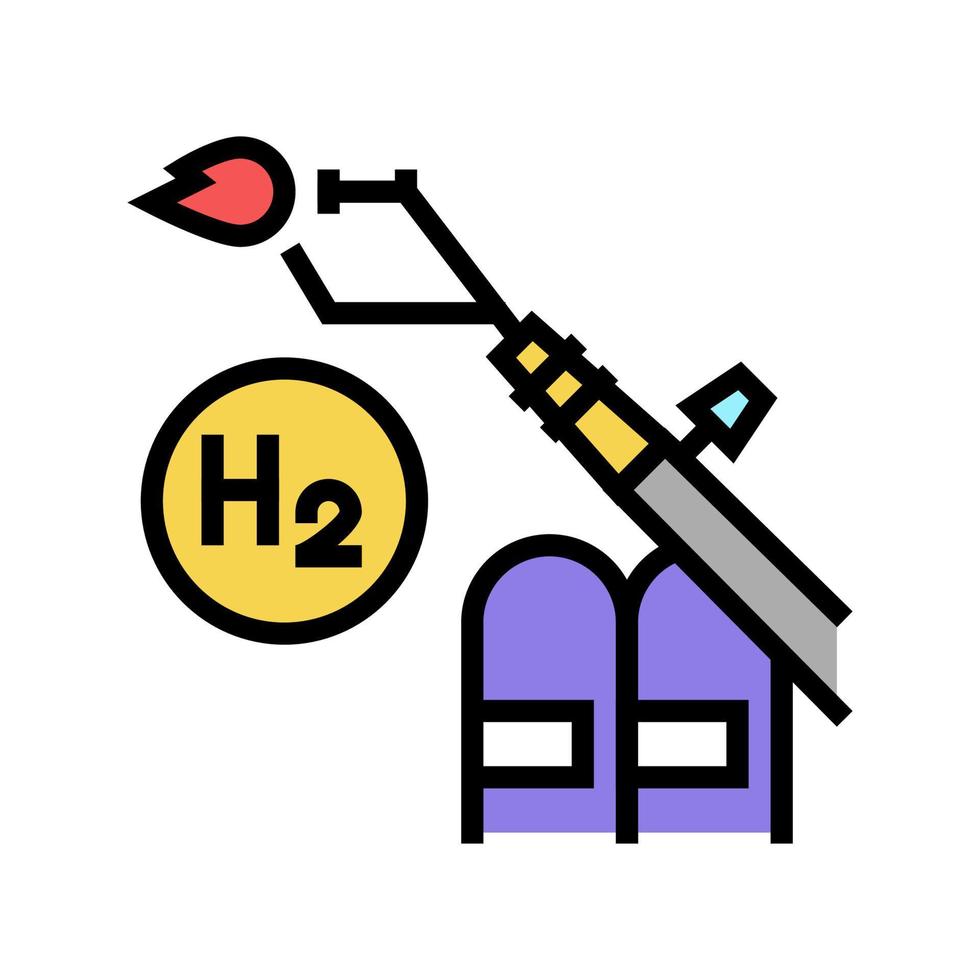 use in welding hydrogen color icon vector illustration