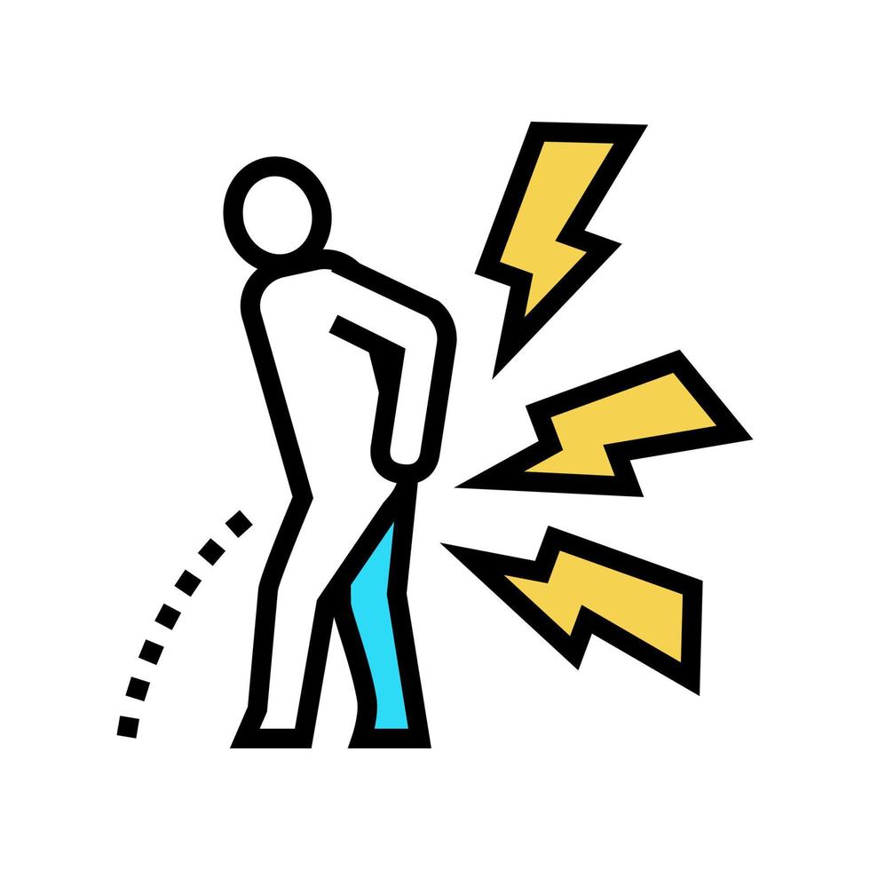 pain when urinating color icon vector illustration