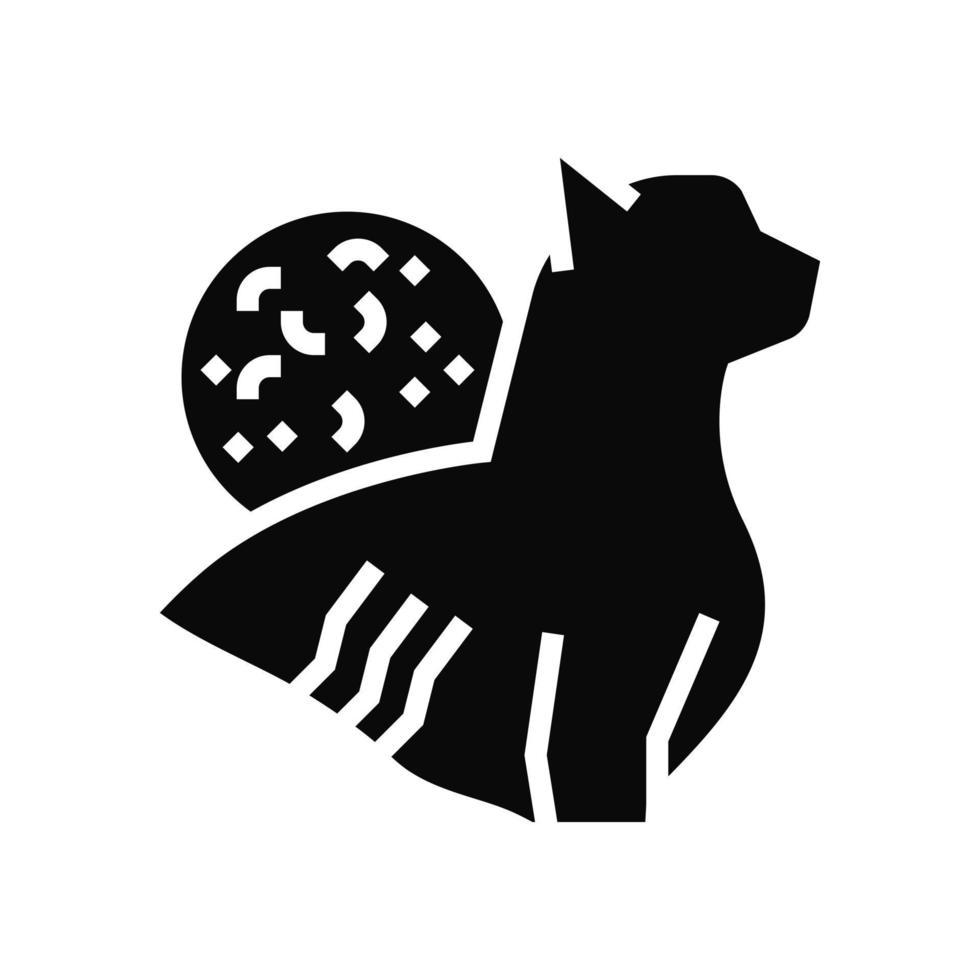 gato arañazo enfermedad glifo icono vector ilustración