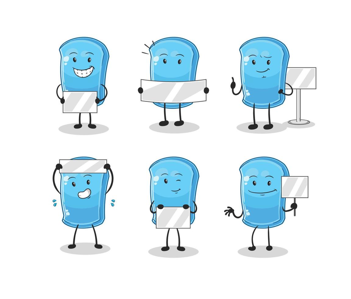 ski board cartoon character vector