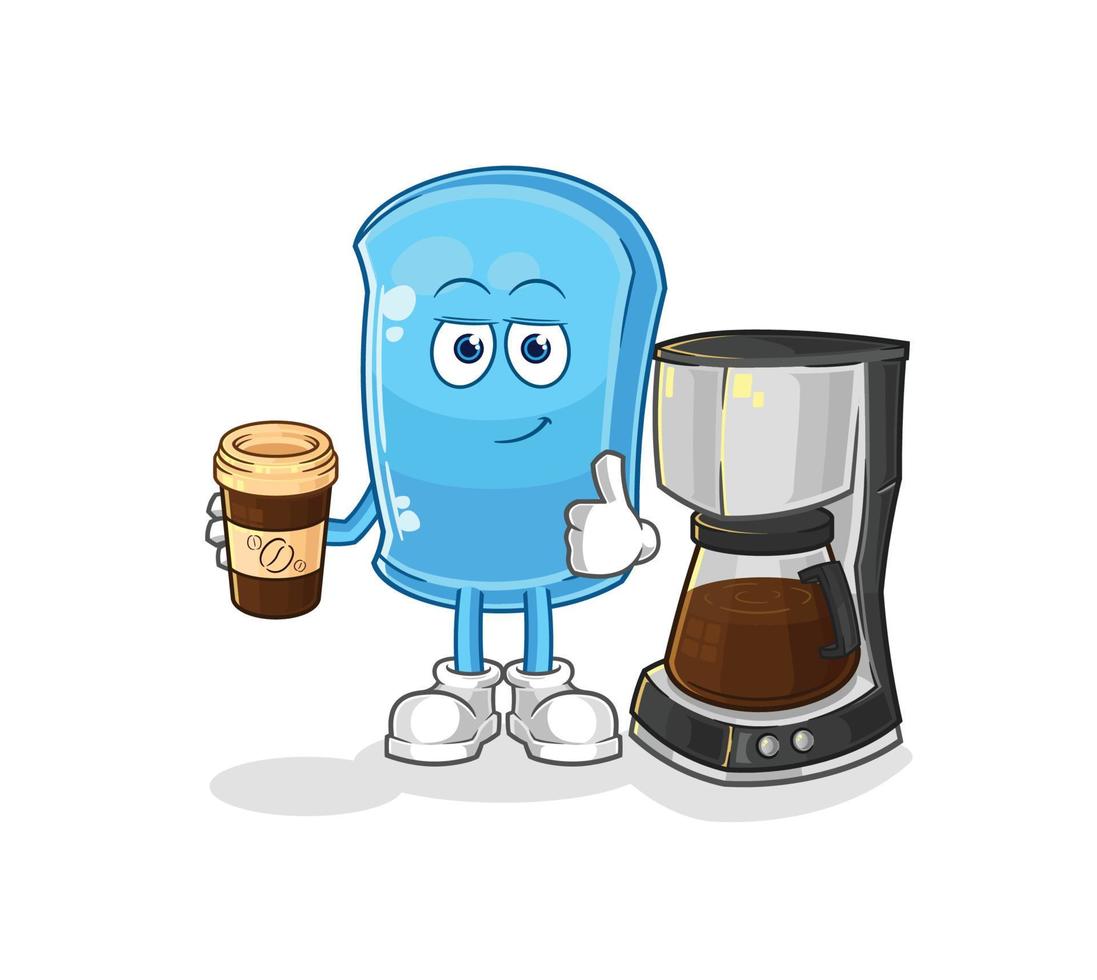 ski board cartoon character vector
