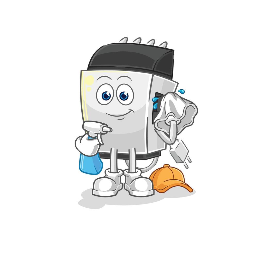 hair clipper mascot vector