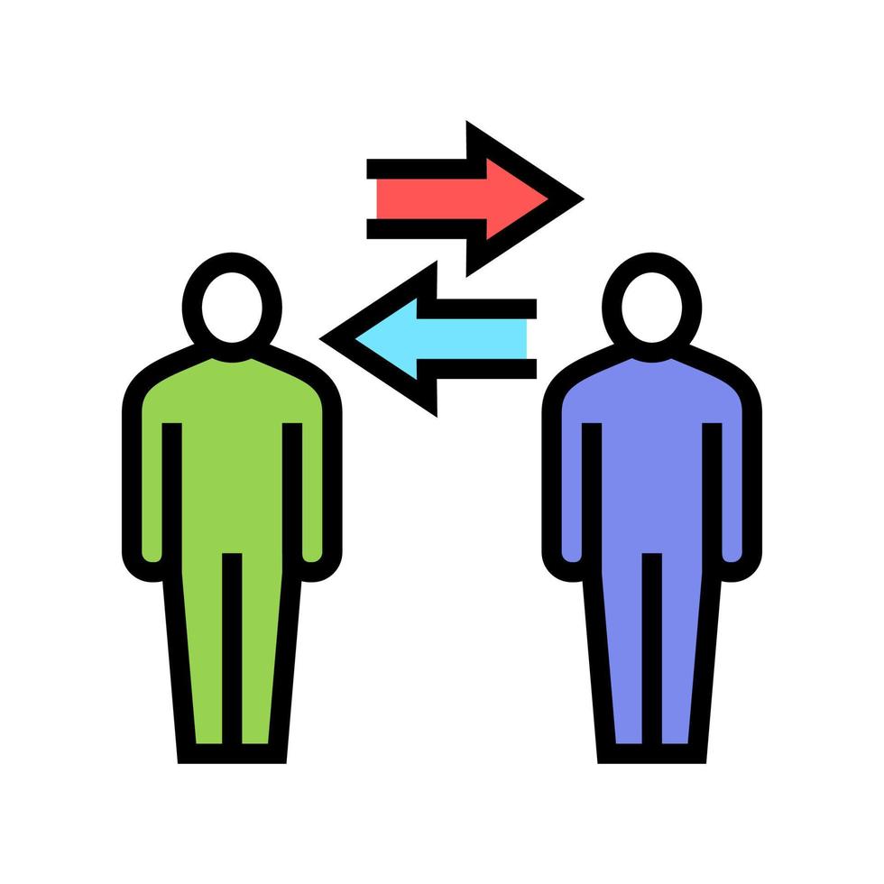 human communication color icon vector illustration