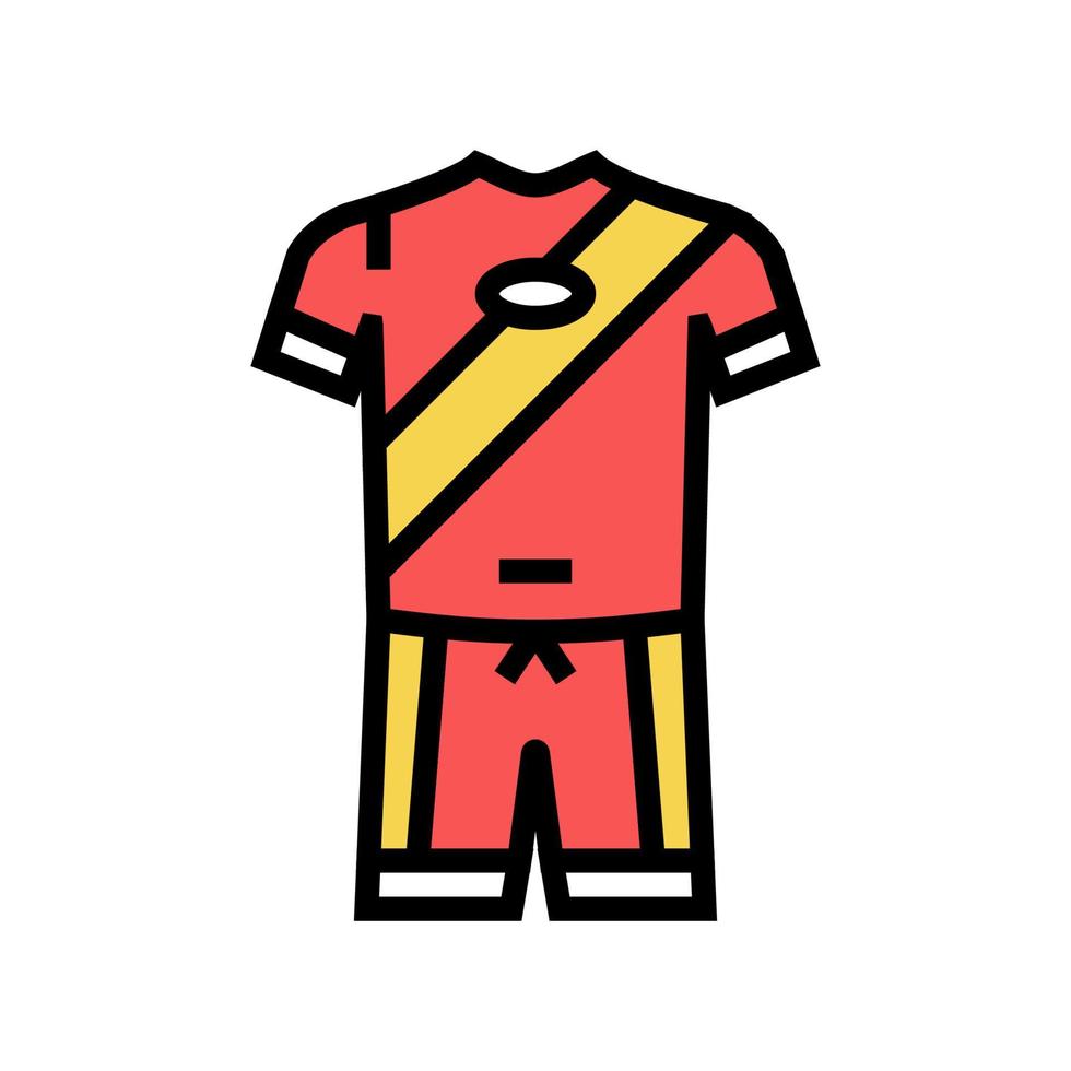 suit soccer player color icon vector illustration