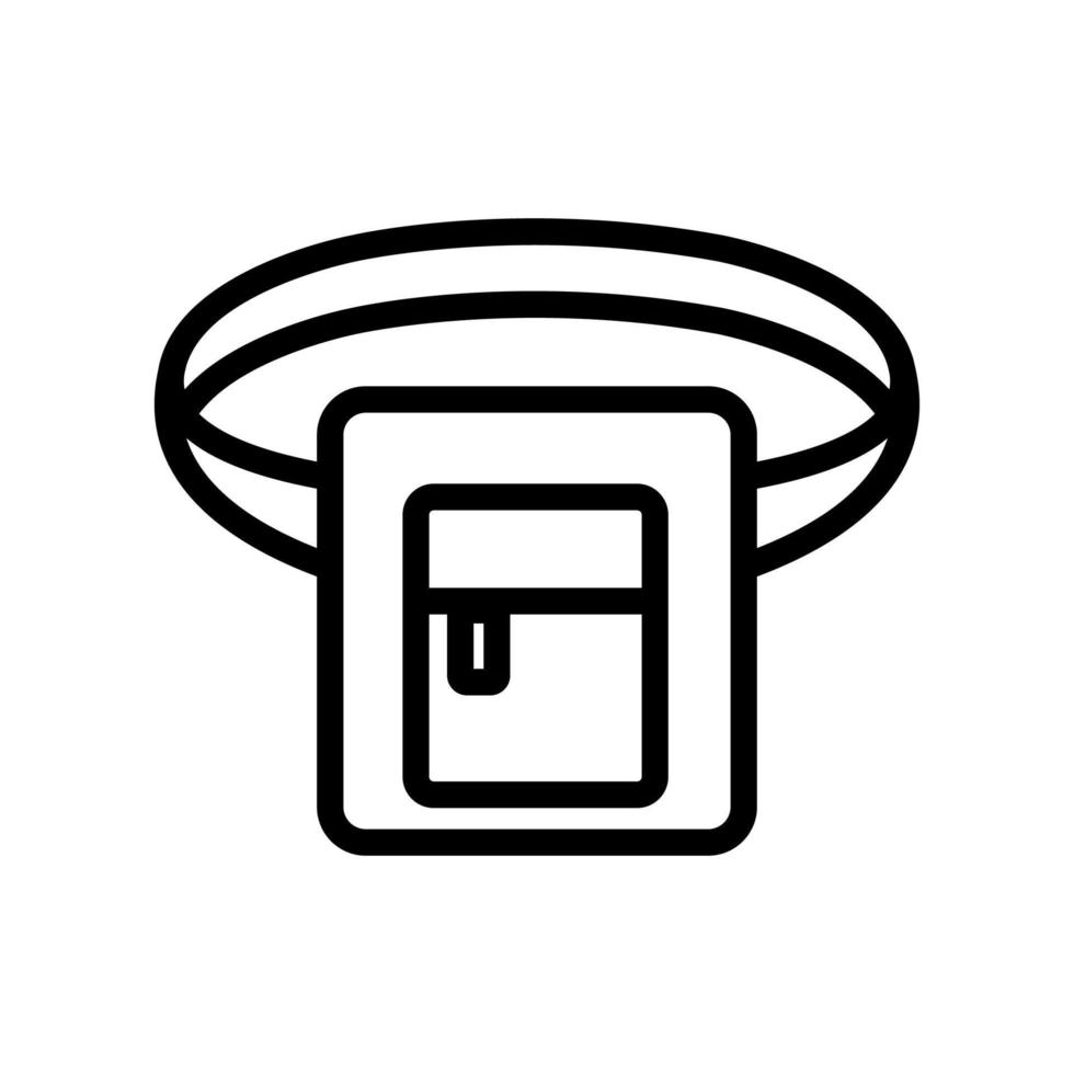 waist bag belt icon vector outline illustration