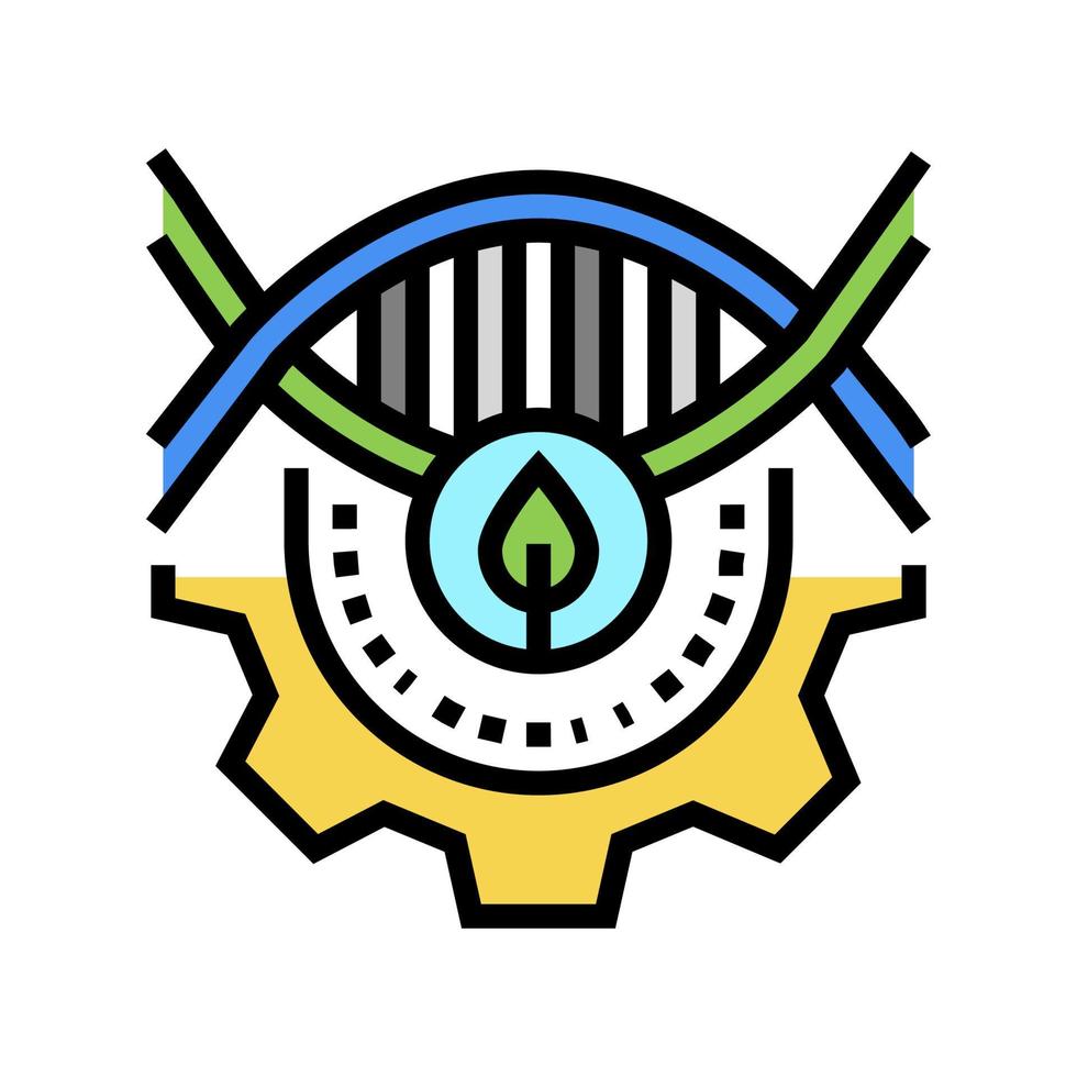 biotechnology processing color icon vector illustration
