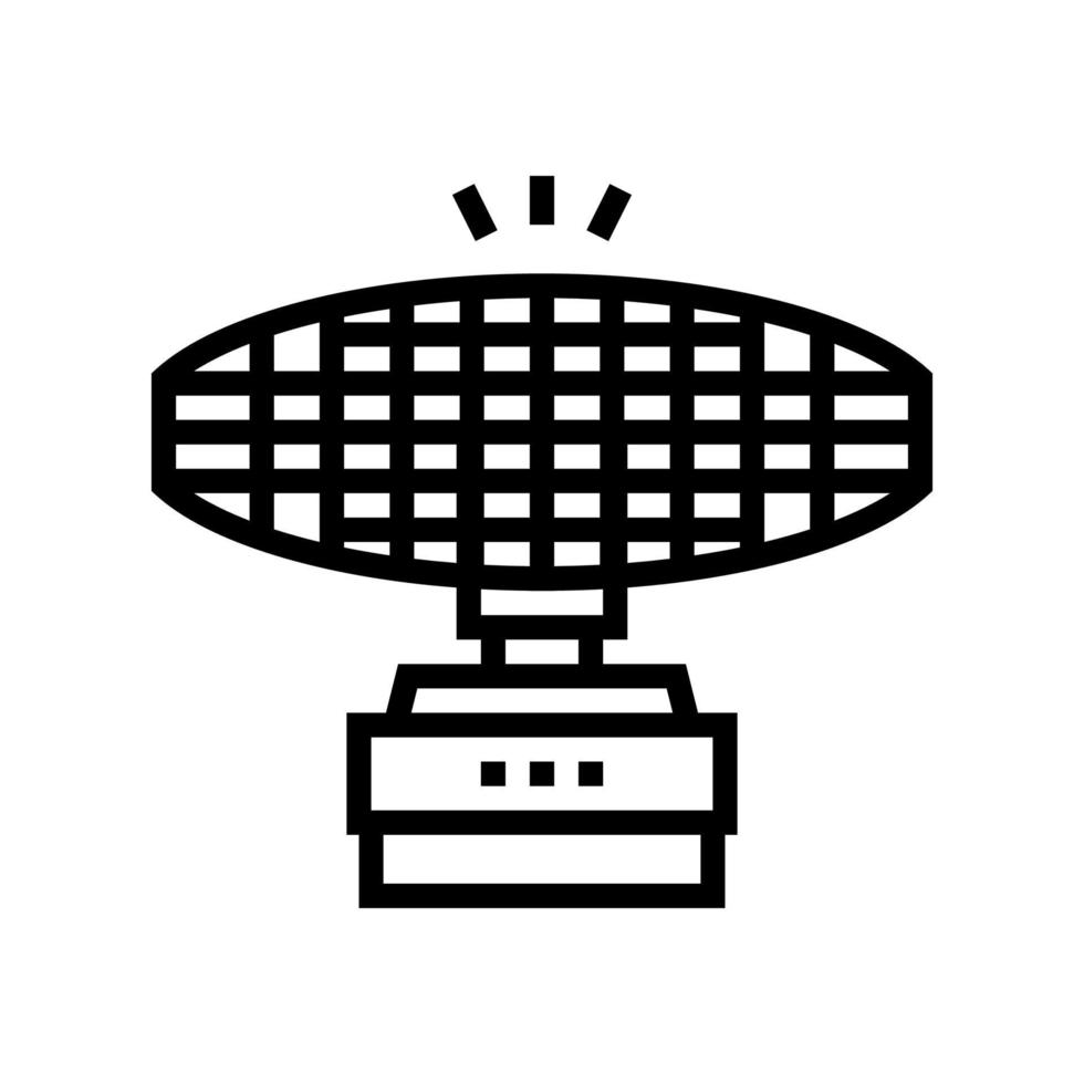 radar equipment line icon vector illustration