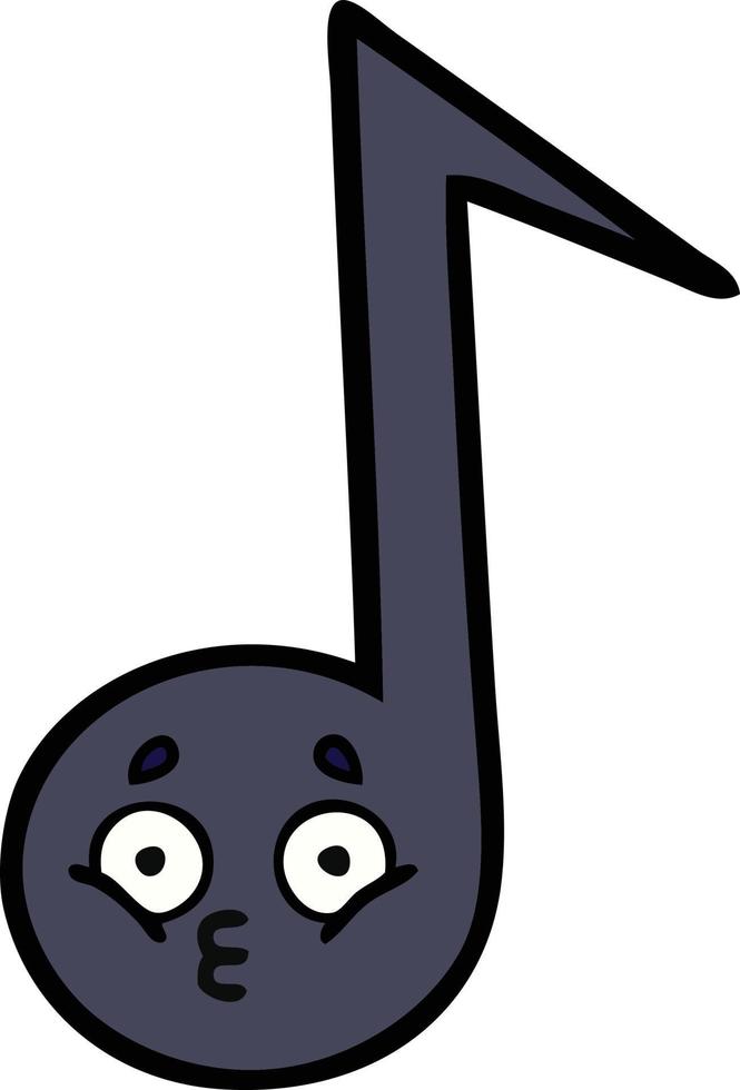 cute cartoon musical note vector