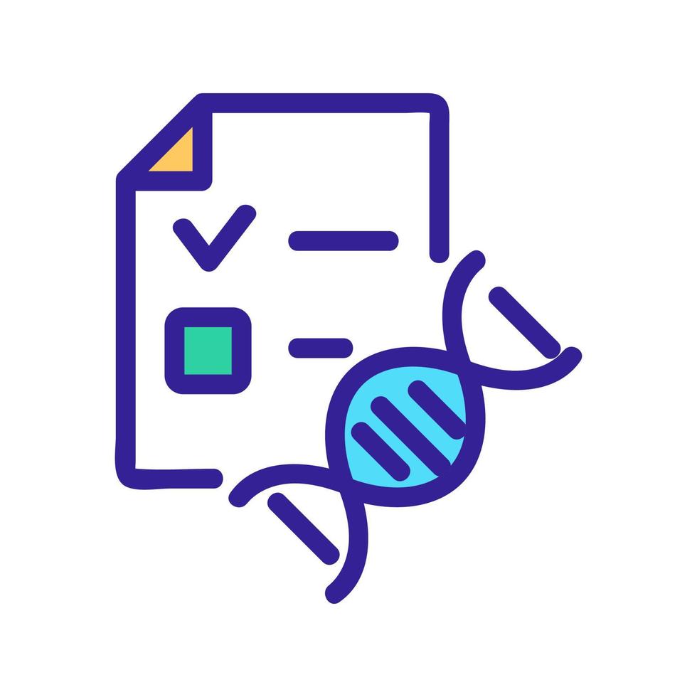 dna document icon vector. Isolated contour symbol illustration vector