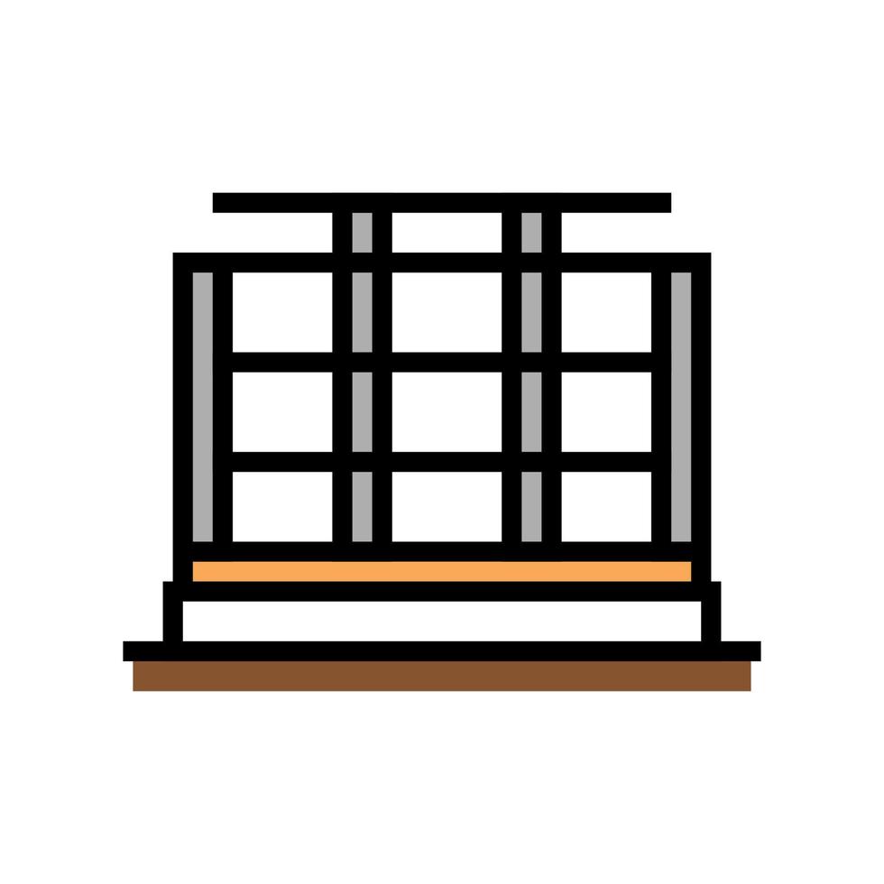 steel frame building color icon vector illustration