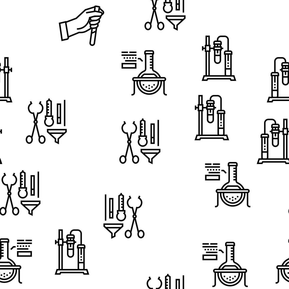 Chemistry Laboratory Vector Seamless Pattern