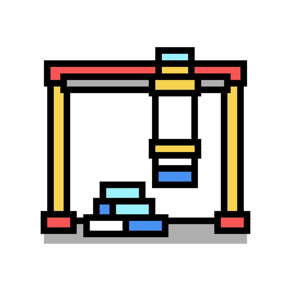 Ilustración de vector de icono de color de puerto de grúa de carga