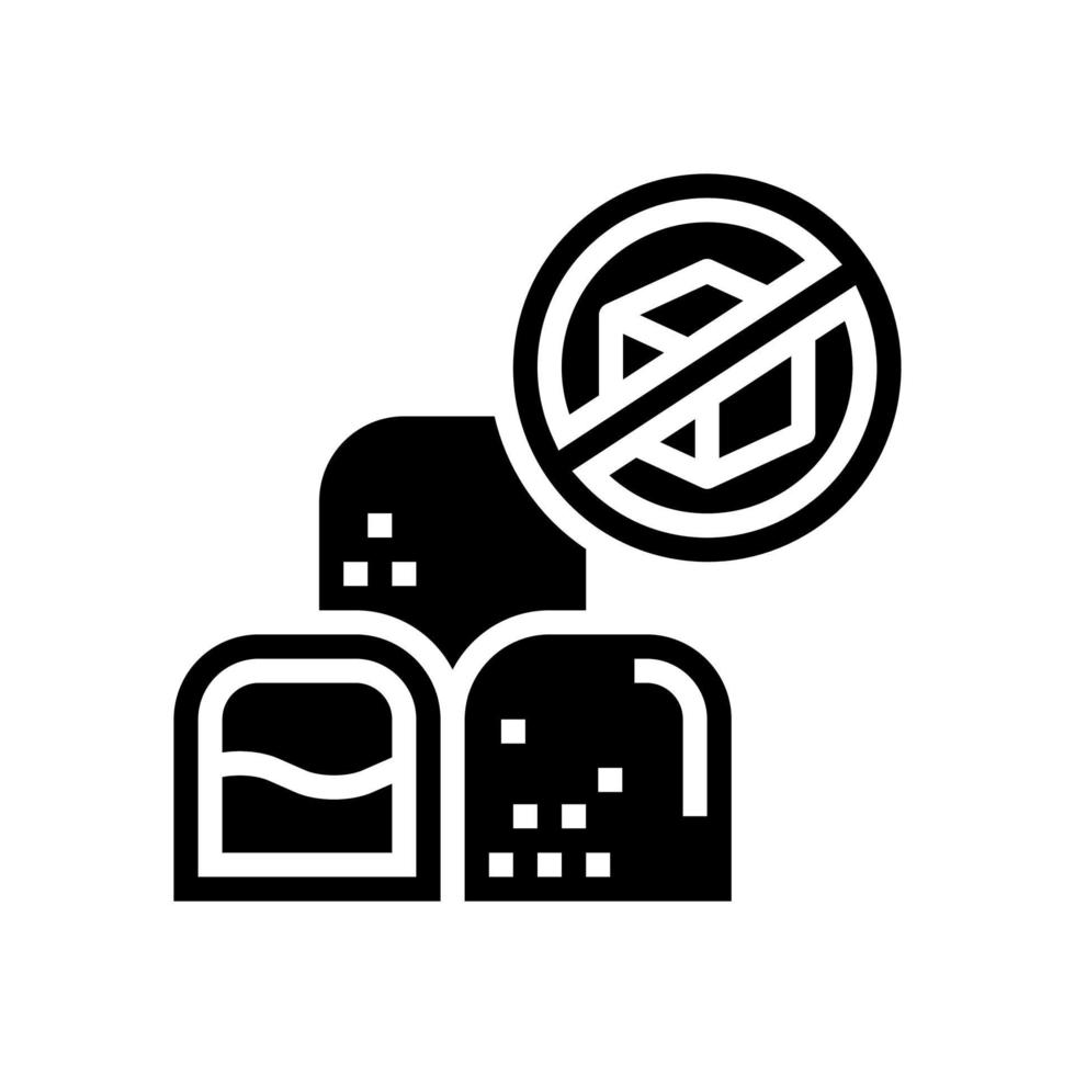 sugar free chocolate candy glyph icon vector illustration