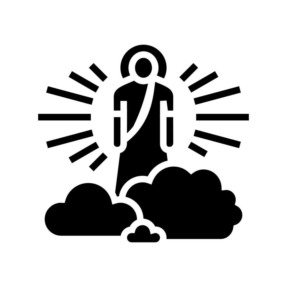 dios cristianismo glifo icono vector ilustración