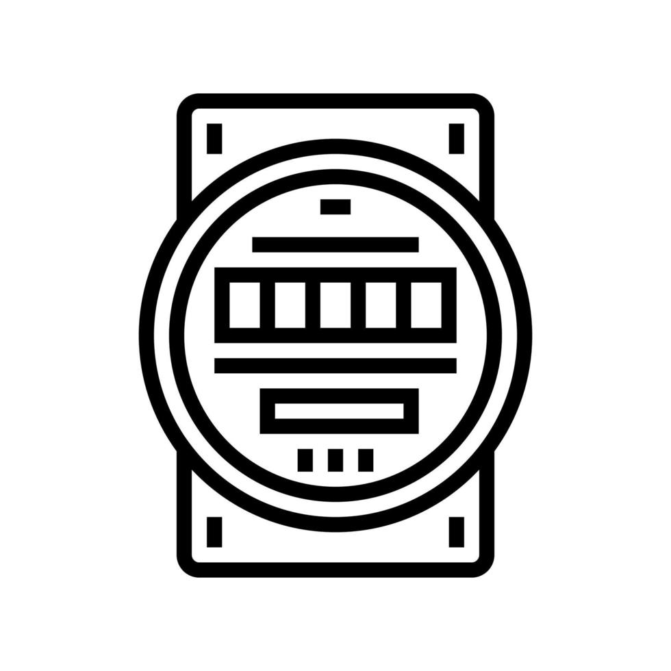 electric meter line icon vector illustration