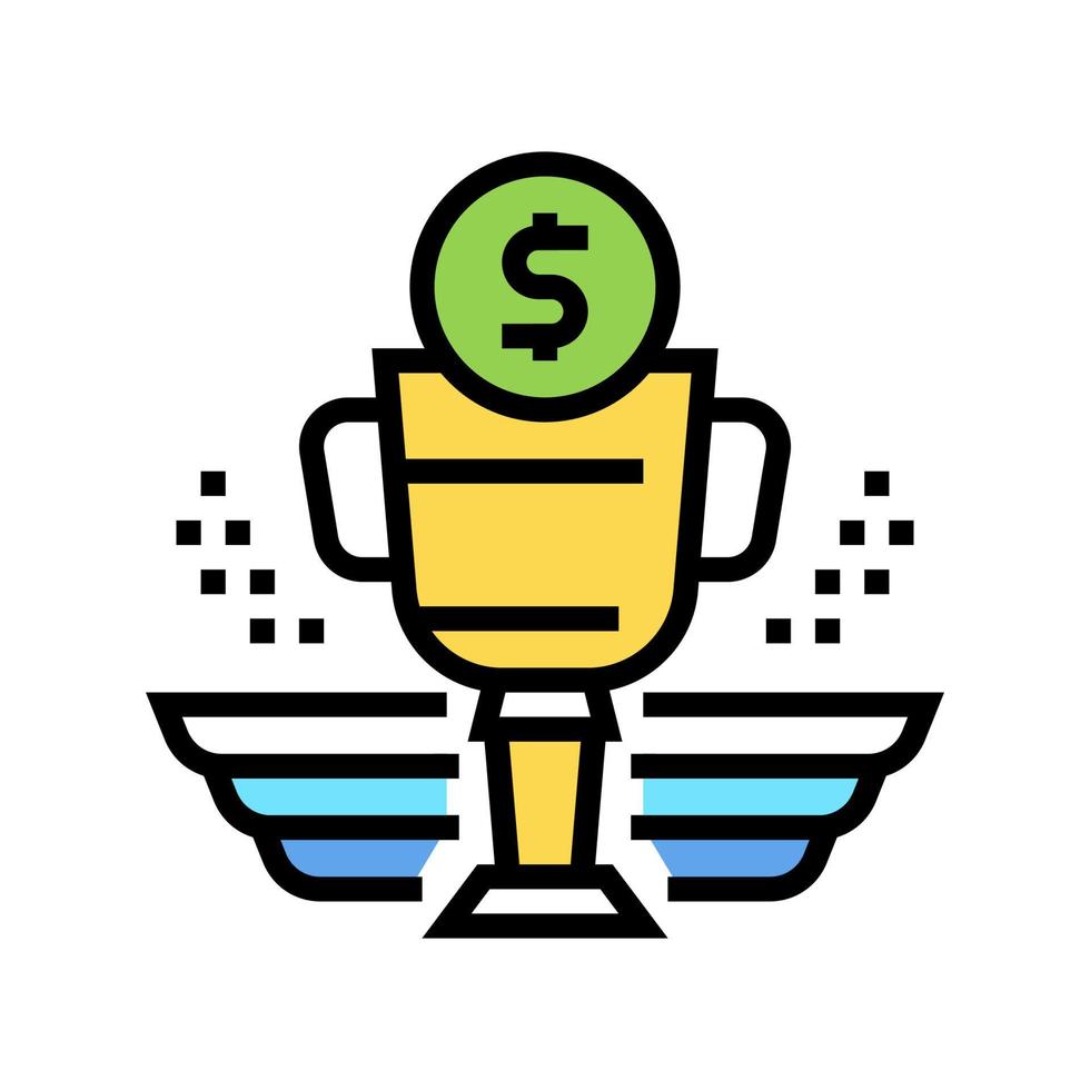 financial award color icon vector illustration