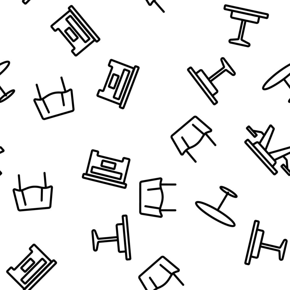 Table Desk Vector Seamless Pattern