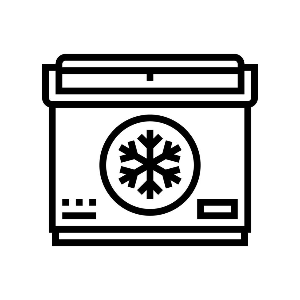refrigerador portátil línea icono vector ilustración