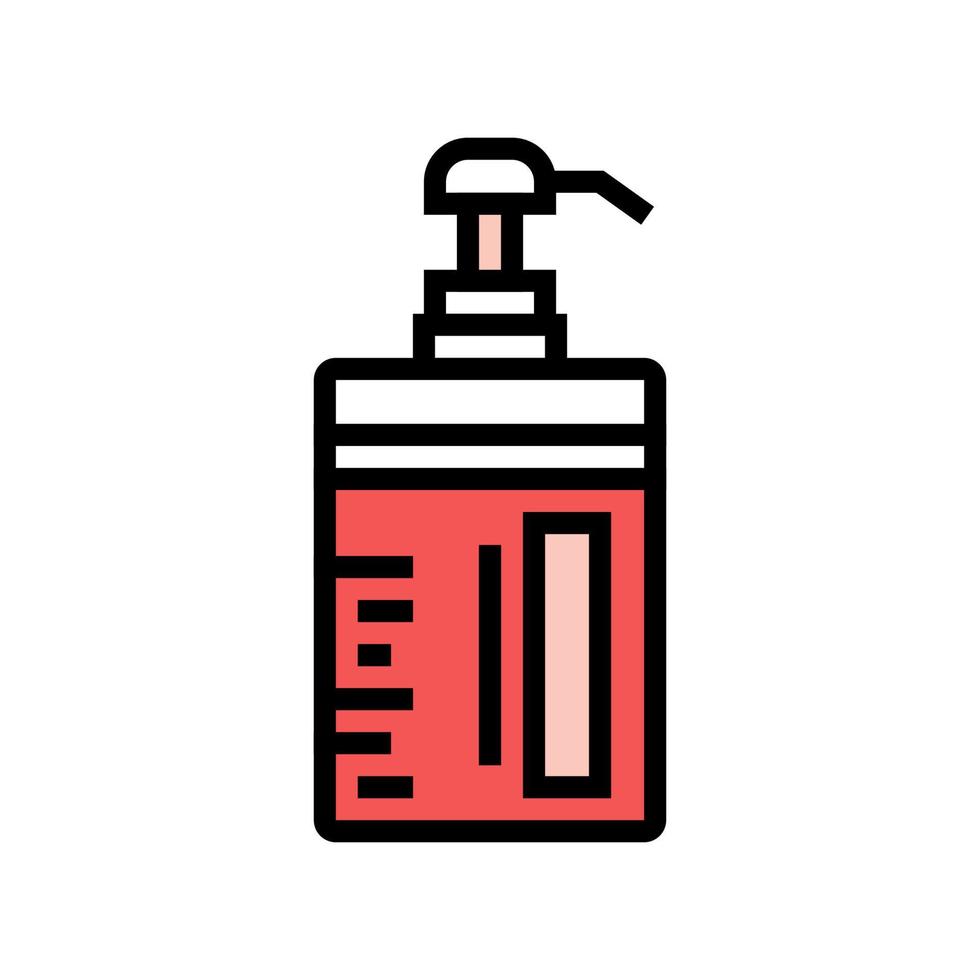 botella de queratina acondicionador con ilustración de vector de icono de color de bomba