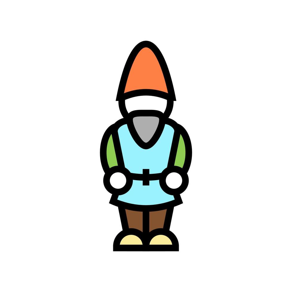 garden gnome color icon vector illustration