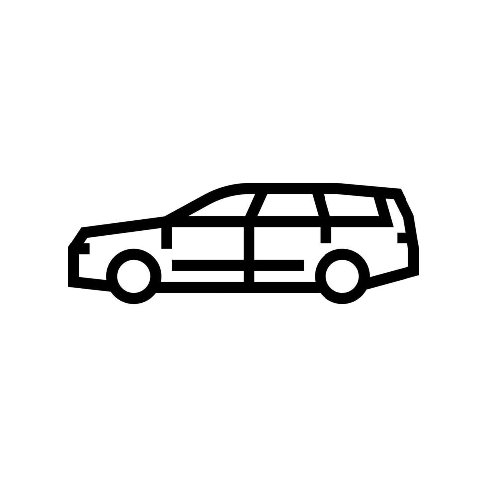 vagón coche línea icono vector ilustración