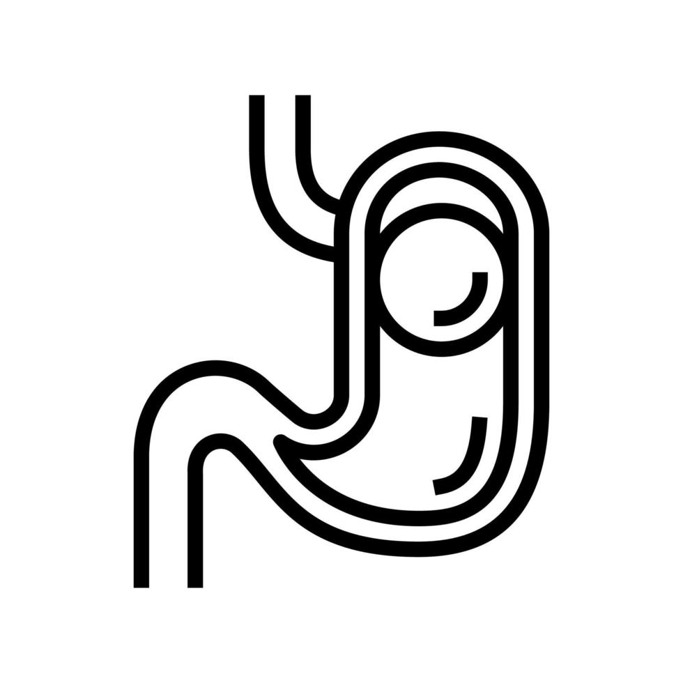 bloating bariatric line icon vector illustration