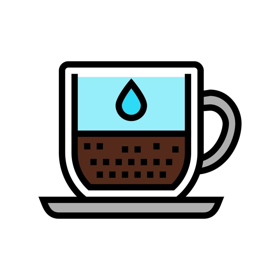 Ilustración de vector de icono de color de café lungo