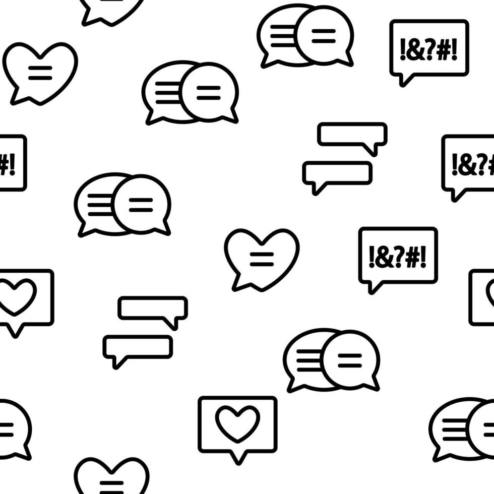 Different SMS Message Seamless Pattern Vector