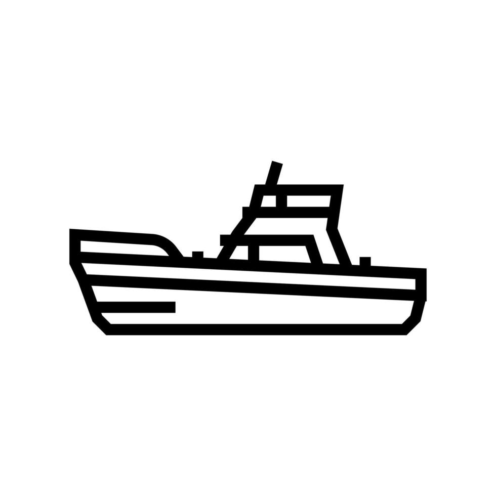 juego barco línea icono vector ilustración