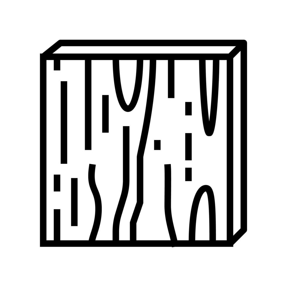 Ilustración de vector de icono de línea de madera contrachapada