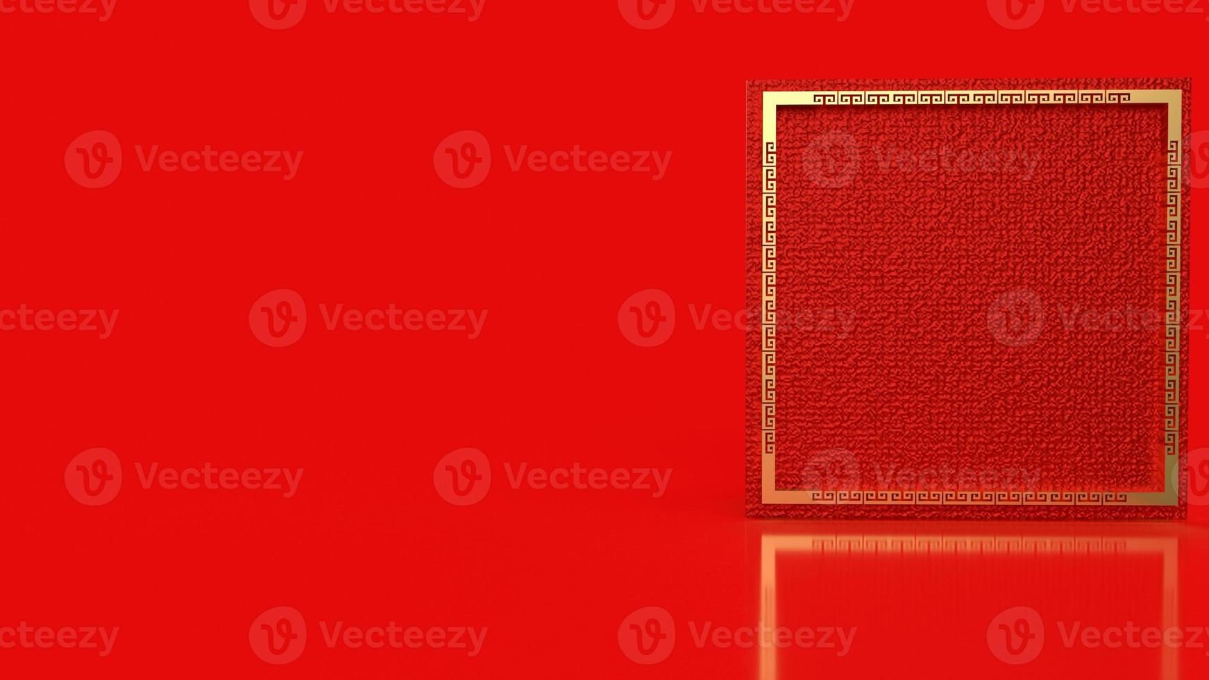The Chinese gold frame for Asia background content 3d rendering. photo