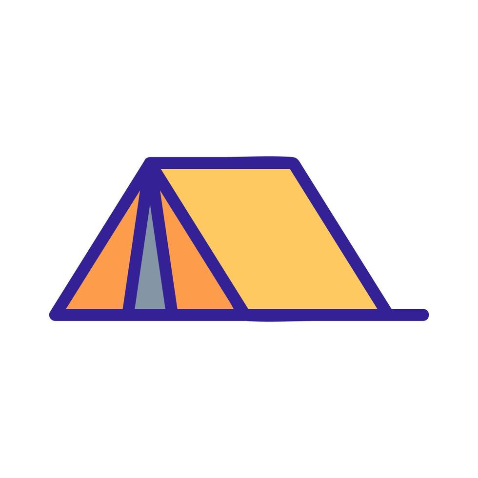 Tourist tent icon vector. Isolated contour symbol illustration vector