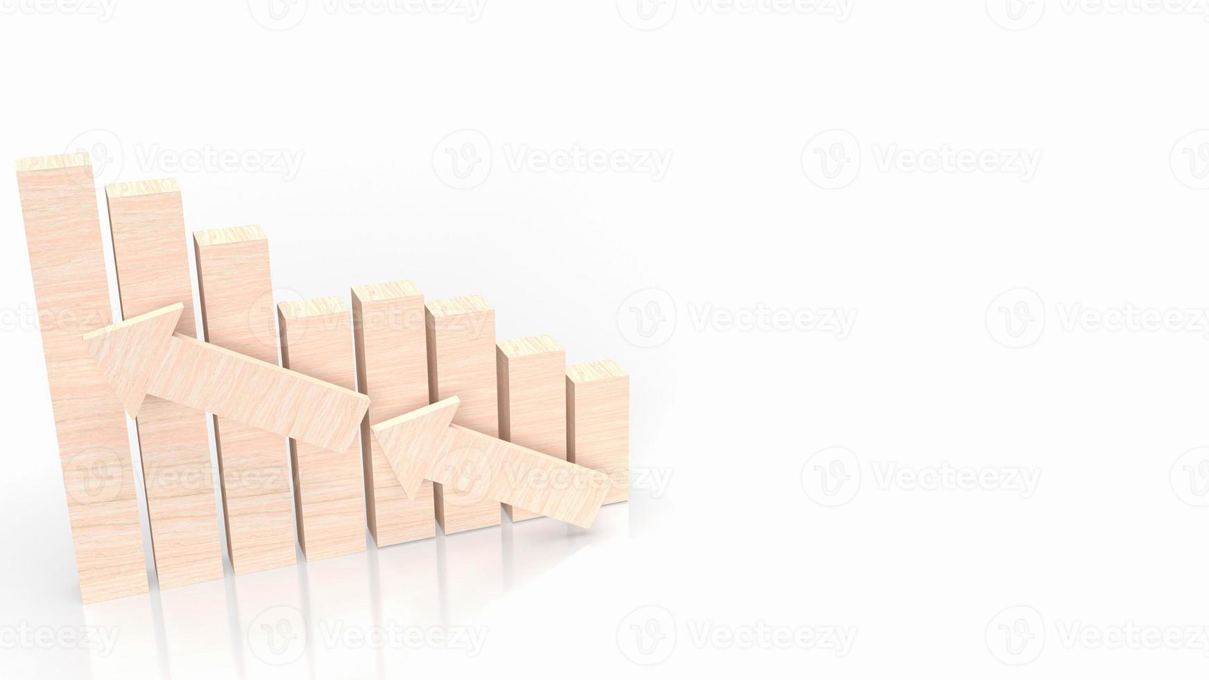 wood chart for business concept 3d rendering photo