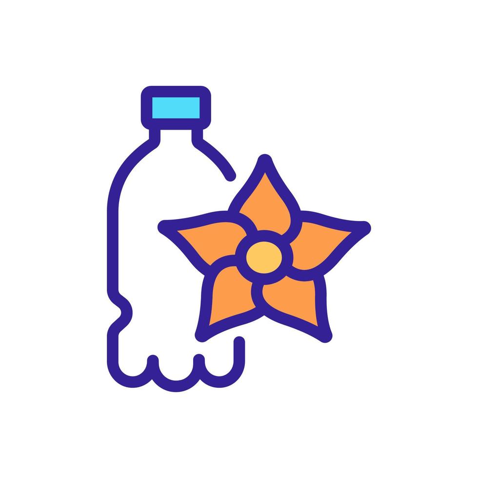 ilustración de contorno de vector de icono de botella de bebida de vainilla
