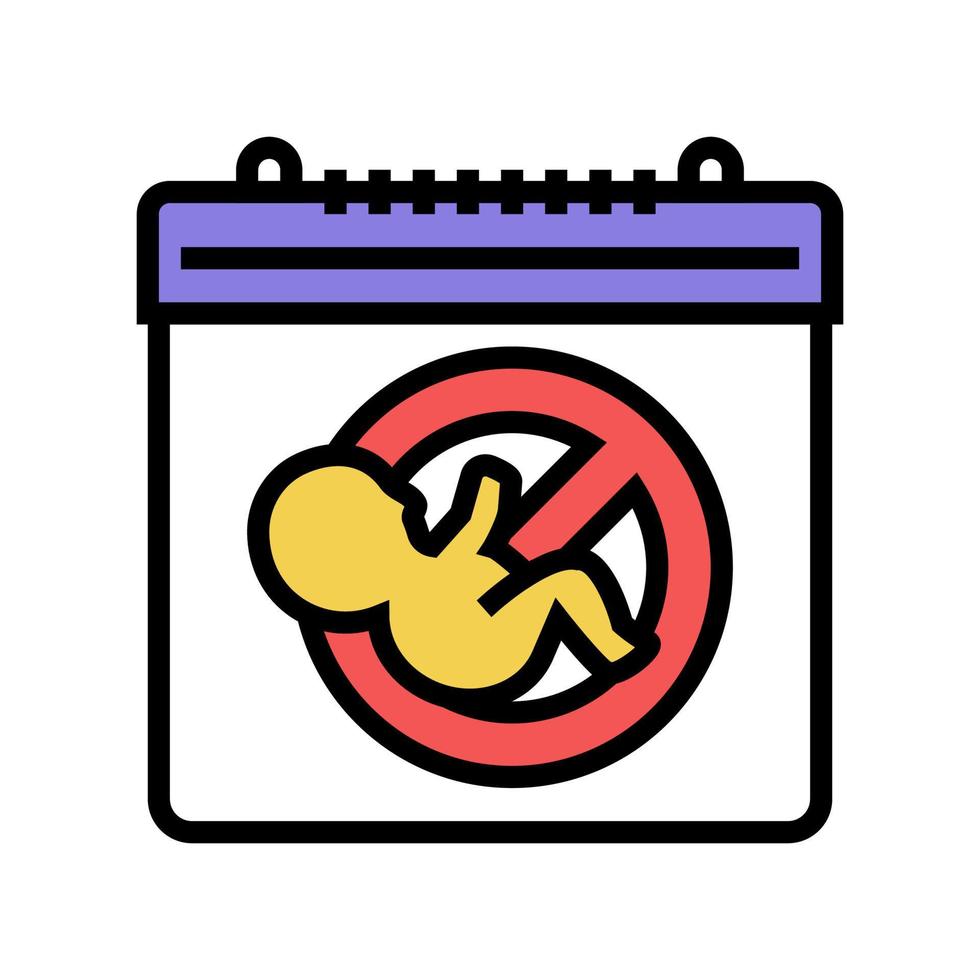 unplanned pregnancy color icon vector illustration