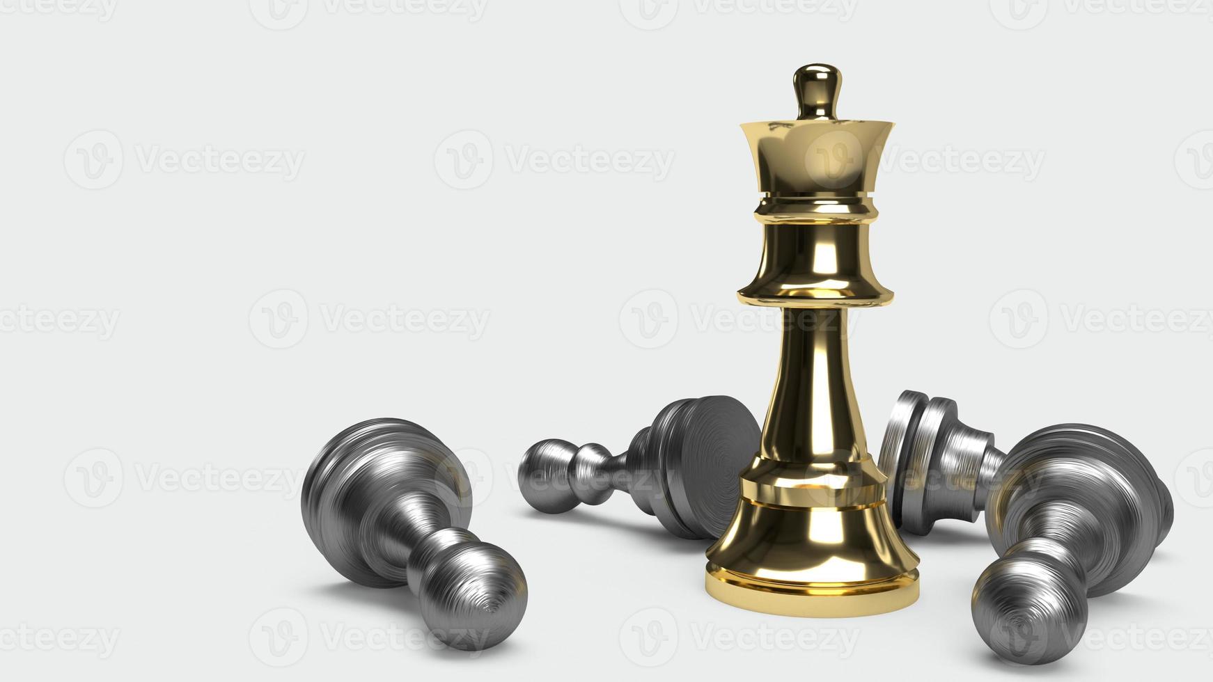 chess game 3d rendering abstract idea for business content. photo