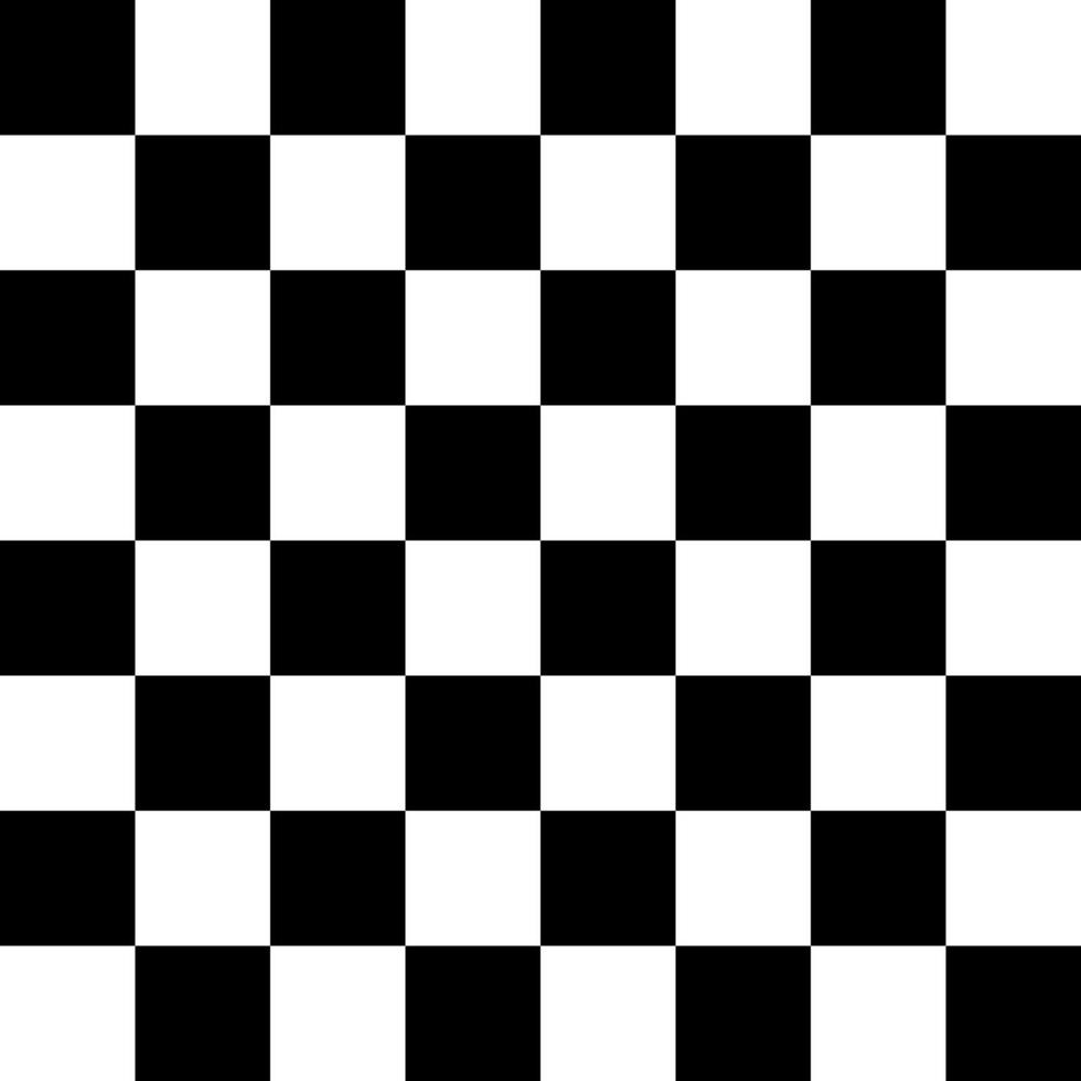 Fondo de vector de tablero de ajedrez blanco y negro en blanco