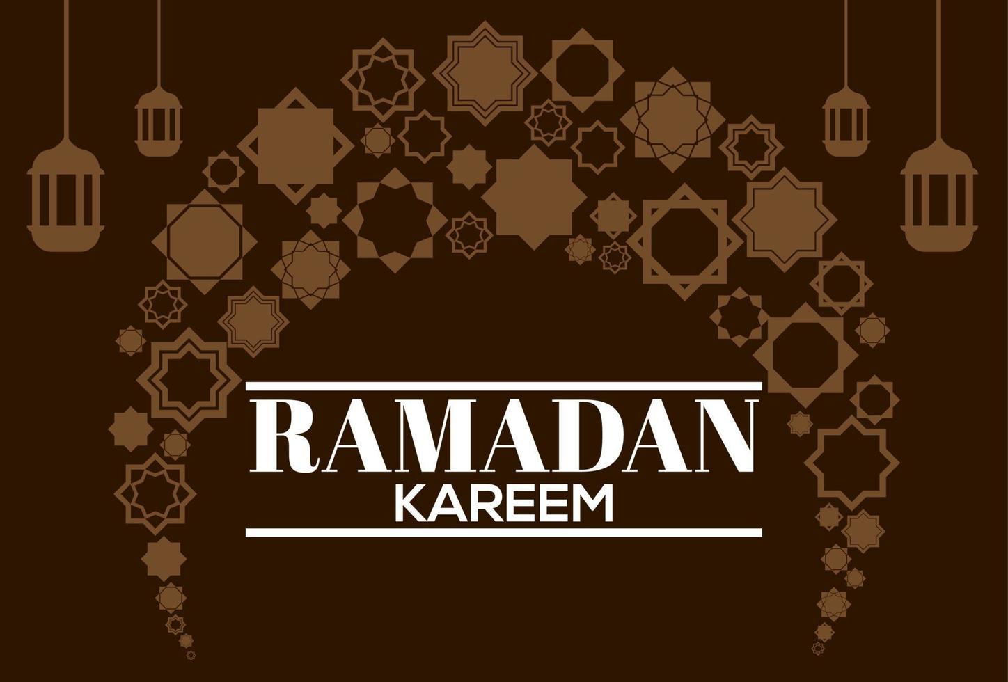 Ramadan kareem islamic background holy month for muslim vector