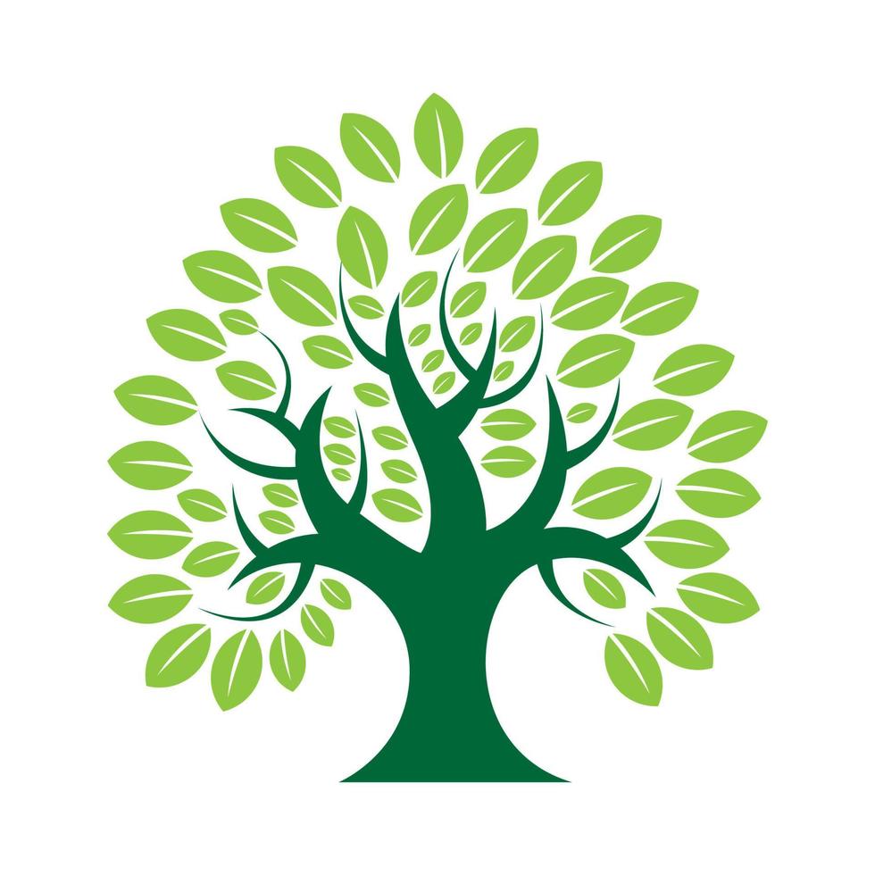 ilustración de logotipo natural de árboles simples y modernos 4 vector