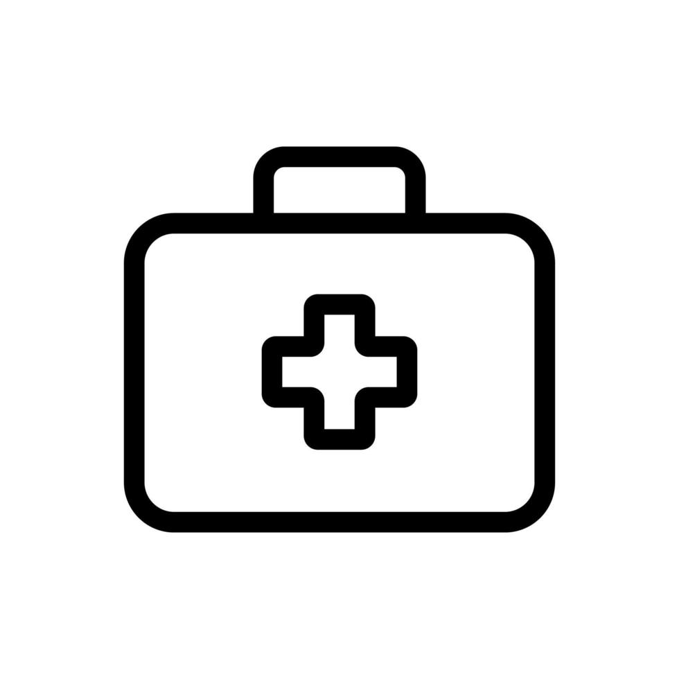 The doctor suitcase is an icon vector. Isolated contour symbol illustration vector