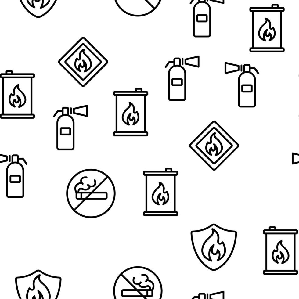 Combustible Products Vector Seamless Pattern