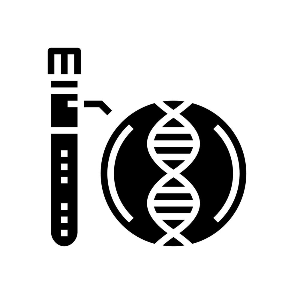 analysis flask genetic molecule glyph icon vector illustration