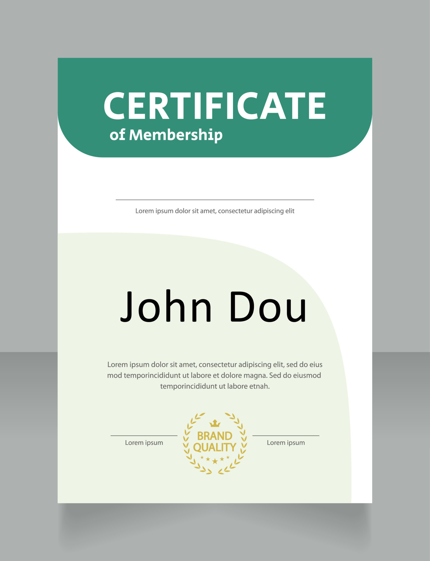 membership certificate templates