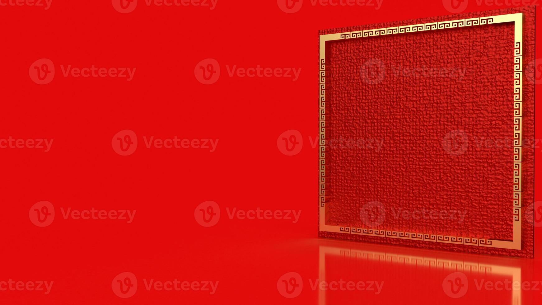 The Chinese gold frame for Asia background content 3d rendering. photo