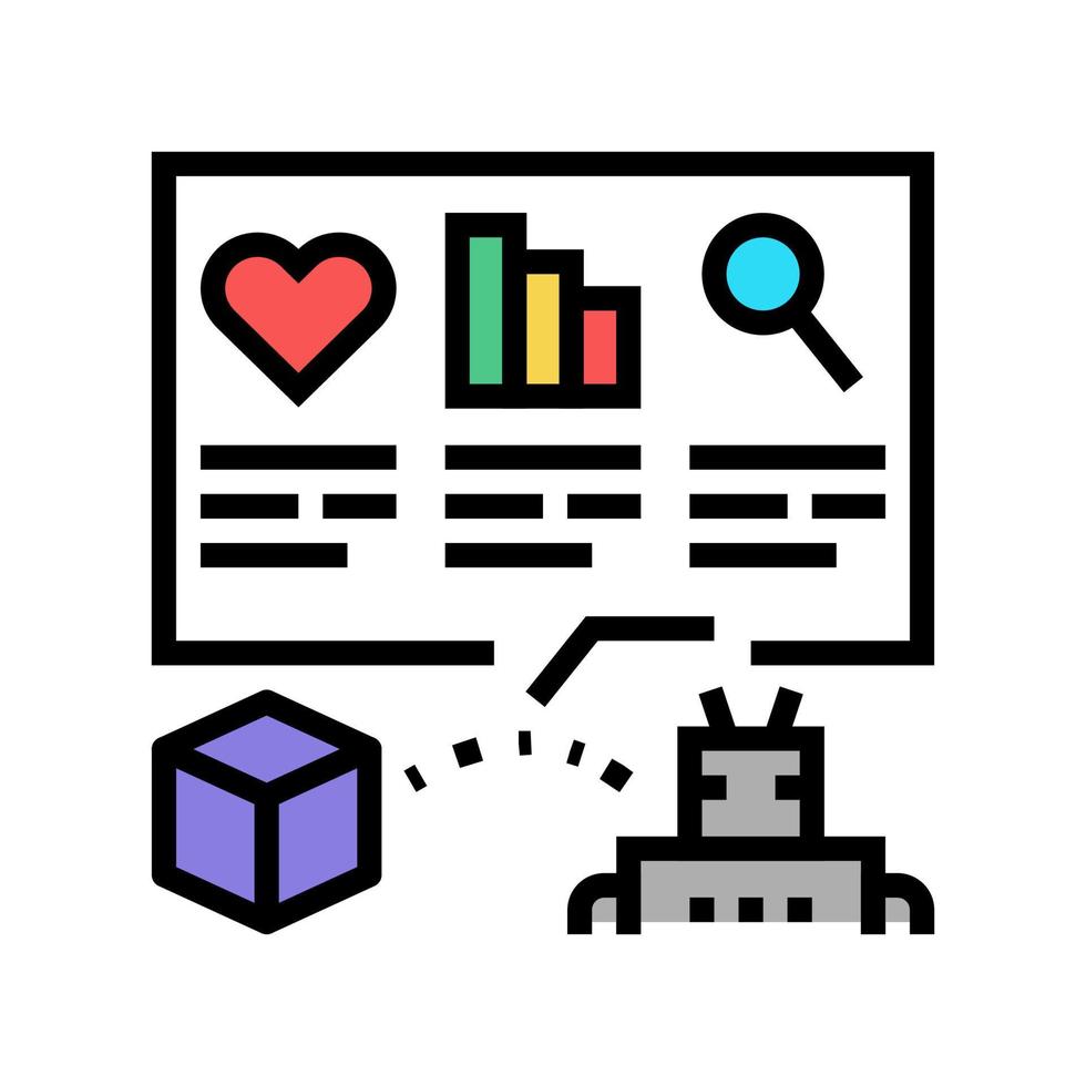 automatically analyzing ugc color icon vector illustration