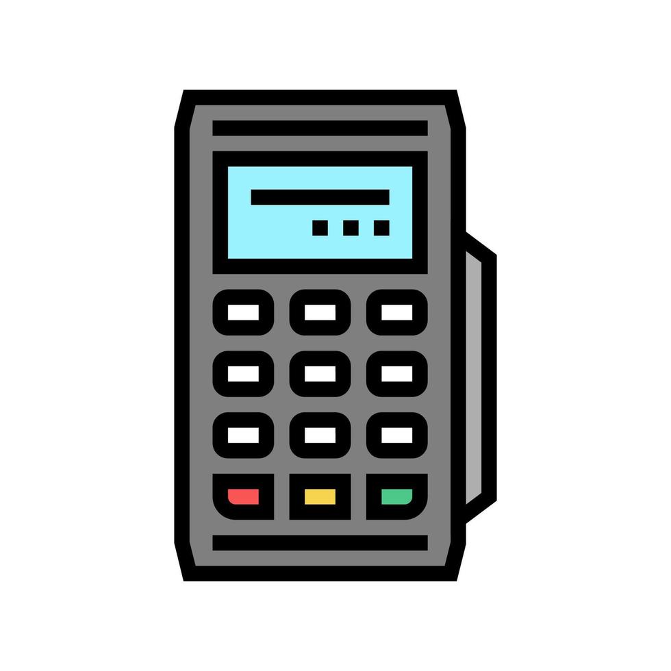 modile pos terminal gadget color icon vector illustration