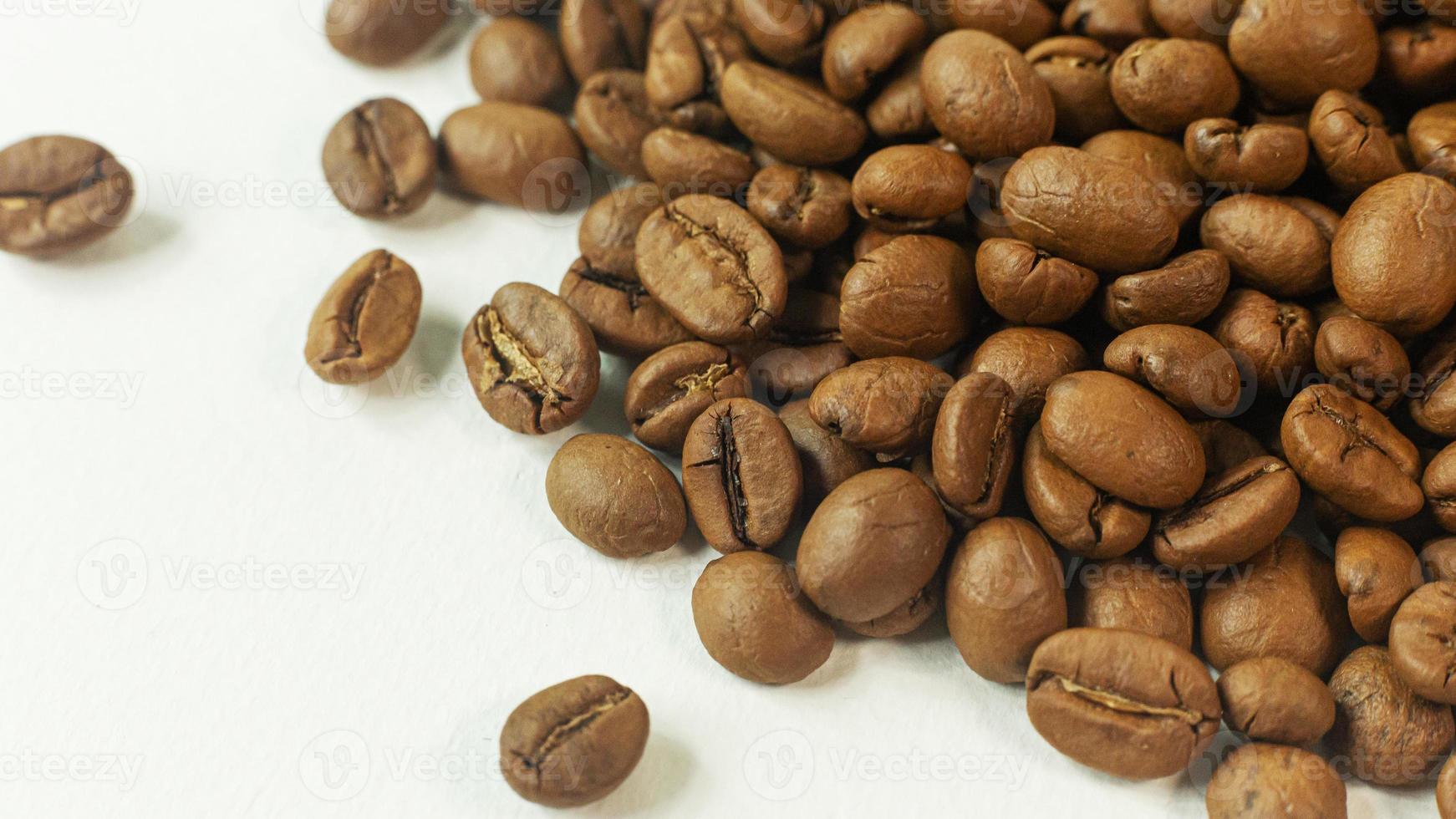 coffee beans dry process close up image. photo