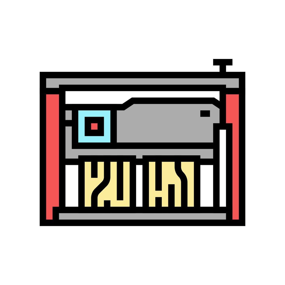 sawmill machine color icon vector illustration