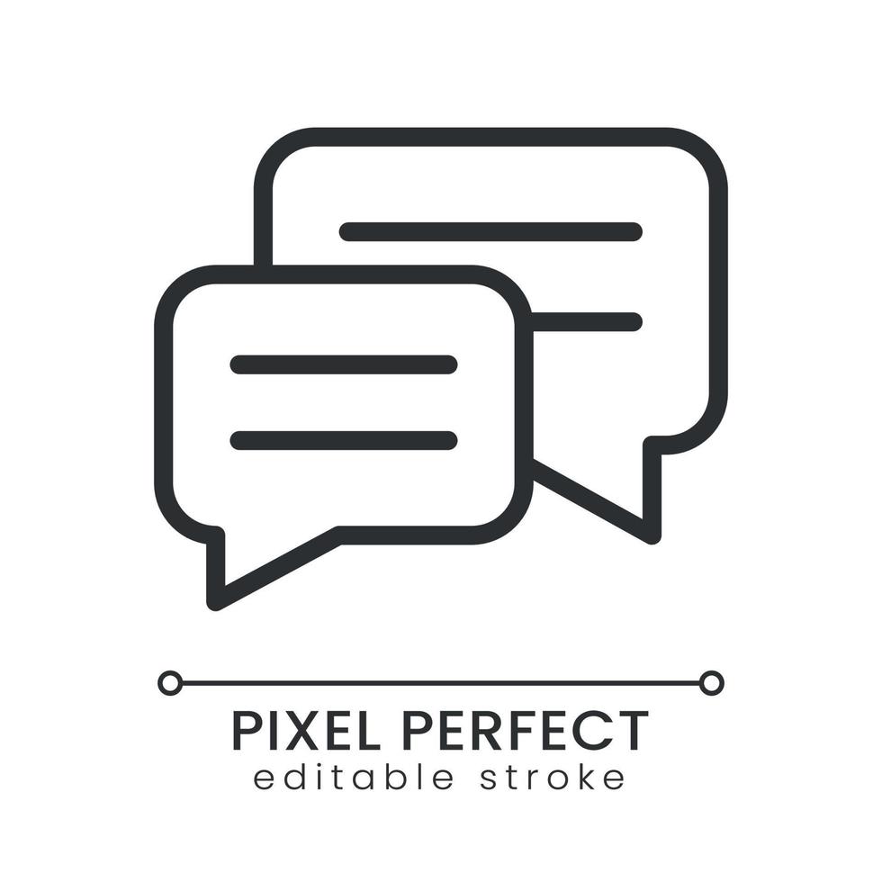 Icono Lineal Perfecto De P xeles De Di logo Conversaci n En L nea icono-lineal-perfecto-de-p-xeles-de-di-logo-conversaci-n-en-l-nea