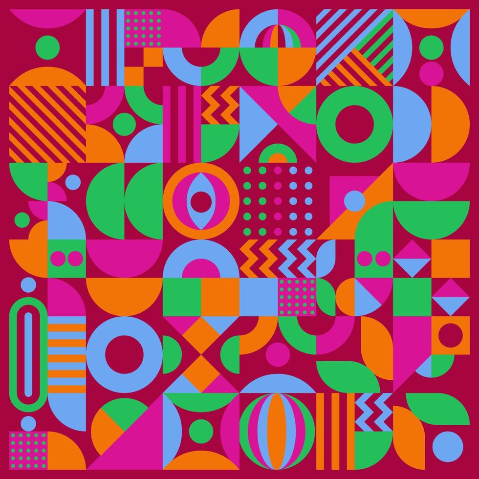 Neon Lamp Geometric Abstract Background Design. Suitable for Background, wallpaper, wall decoration, backdrop, ornament, cover, web design, template, book cover, etc. vector